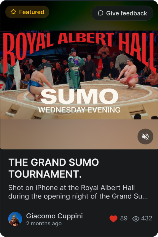 The Grand Sumo Tournament, shot on iPhone at the Royal Albert Hall